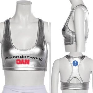 Alexander wang X adidas NYC silver sports bra - XS